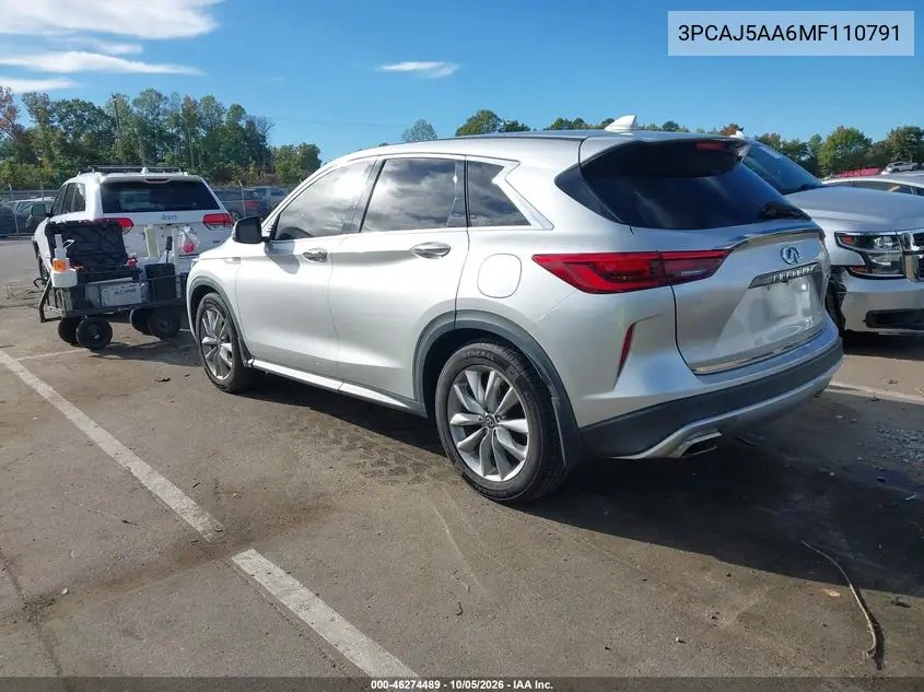 2021 INFINITI QX50 VIN 3PCAJ5AA6MF110791 — фото 3