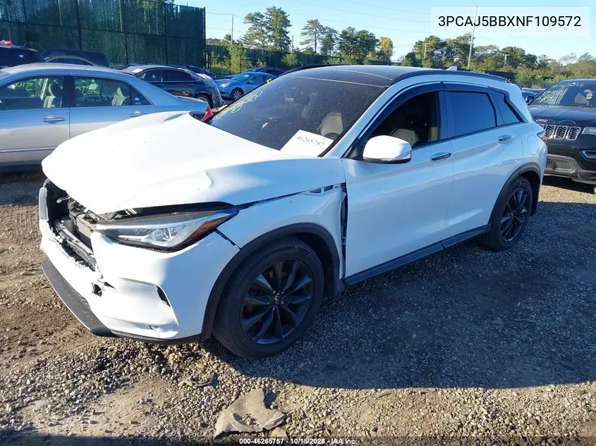2022 INFINITI QX50 VIN 3PCAJ5BBXNF109572 — фото 2