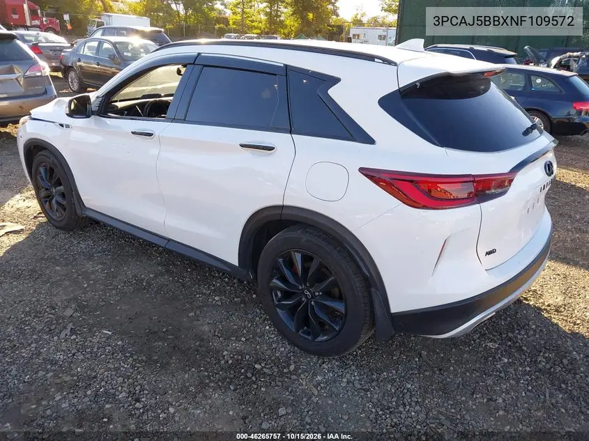 2022 INFINITI QX50 VIN 3PCAJ5BBXNF109572 — фото 3