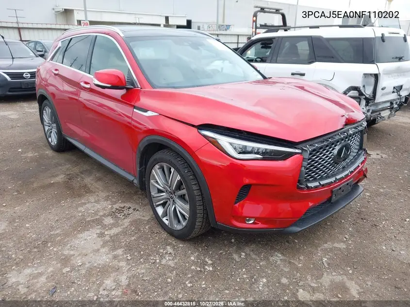 INFINITI QX50 2022, VIN 3PCAJ5EA0NF110202