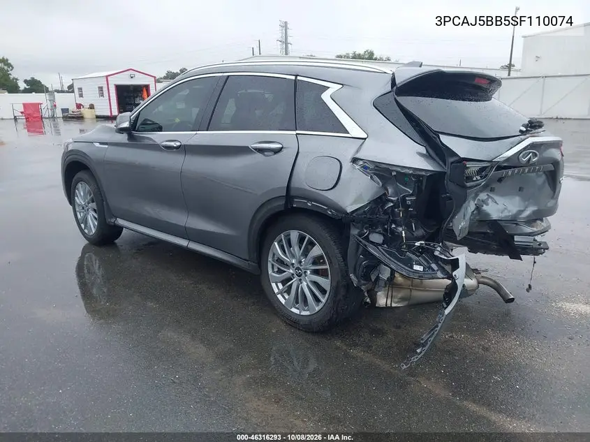 2025 INFINITI QX50 VIN 3PCAJ5BB5SF110074 — фото 3