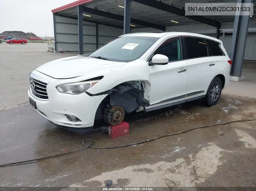 2013 INFINITI QX60 VIN 5N1AL0MN2DC301533 — фото 2