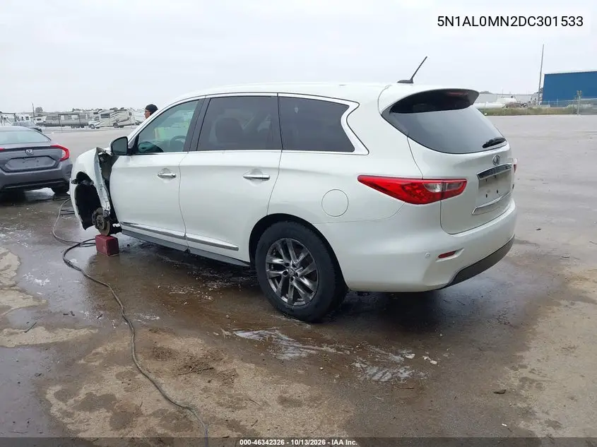 2013 INFINITI QX60 VIN 5N1AL0MN2DC301533 — фото 3
