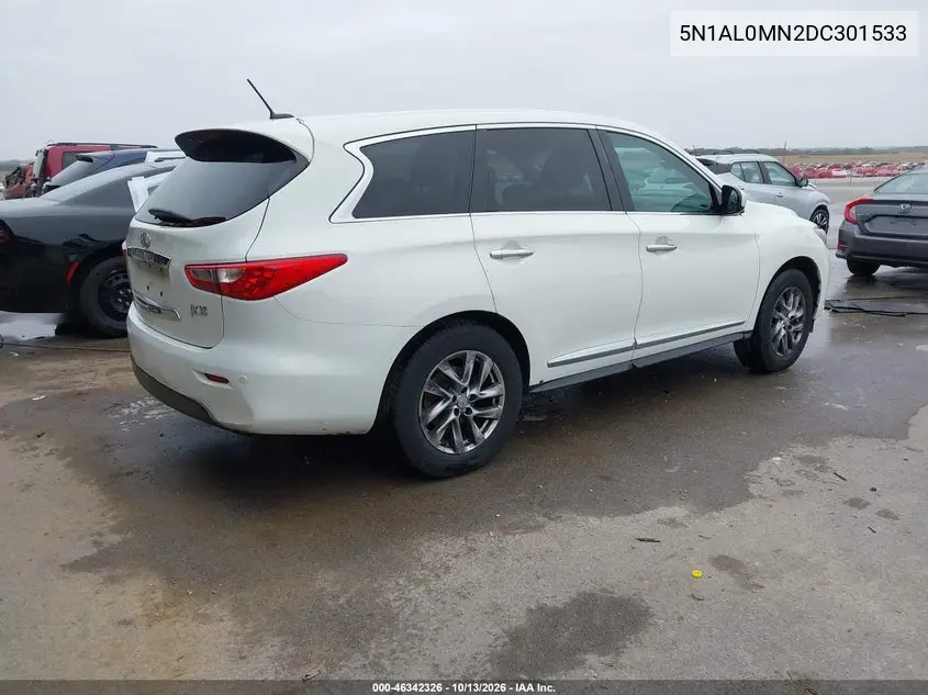 2013 INFINITI QX60 VIN 5N1AL0MN2DC301533 — фото 4