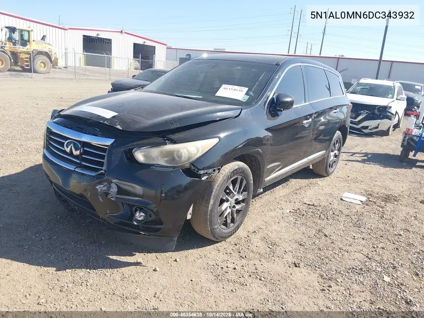 2013 INFINITI QX60 VIN 5N1AL0MN6DC343932 — фото 2