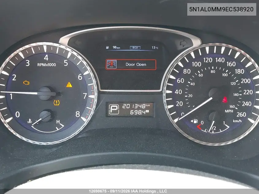 2014 INFINITI QX60 VIN 5N1AL0MM9EC538920 — фото 7