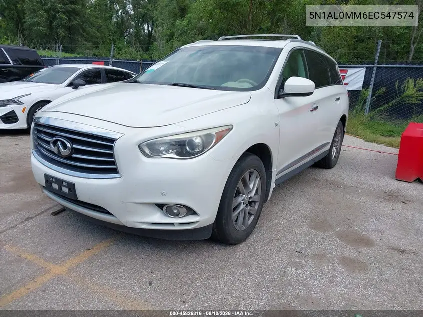 2014 INFINITI QX60 VIN 5N1AL0MM6EC547574 — фото 2
