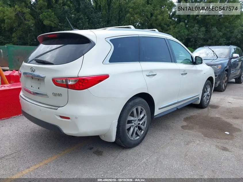 2014 INFINITI QX60 VIN 5N1AL0MM6EC547574 — фото 4
