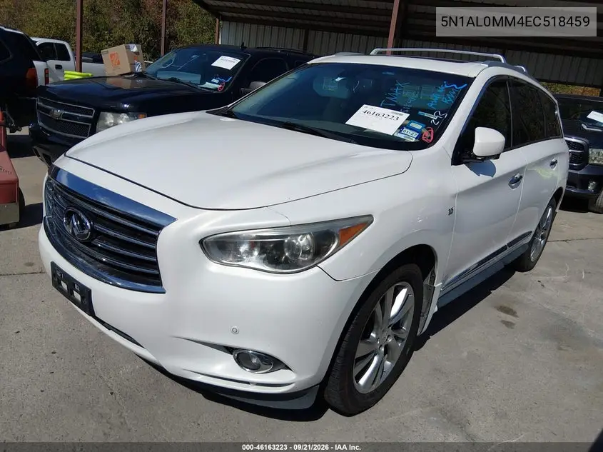 2014 INFINITI QX60 VIN 5N1AL0MM4EC518459 — фото 2