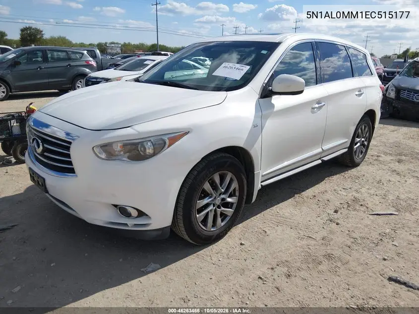 2014 INFINITI QX60 VIN 5N1AL0MM1EC515177 — фото 2