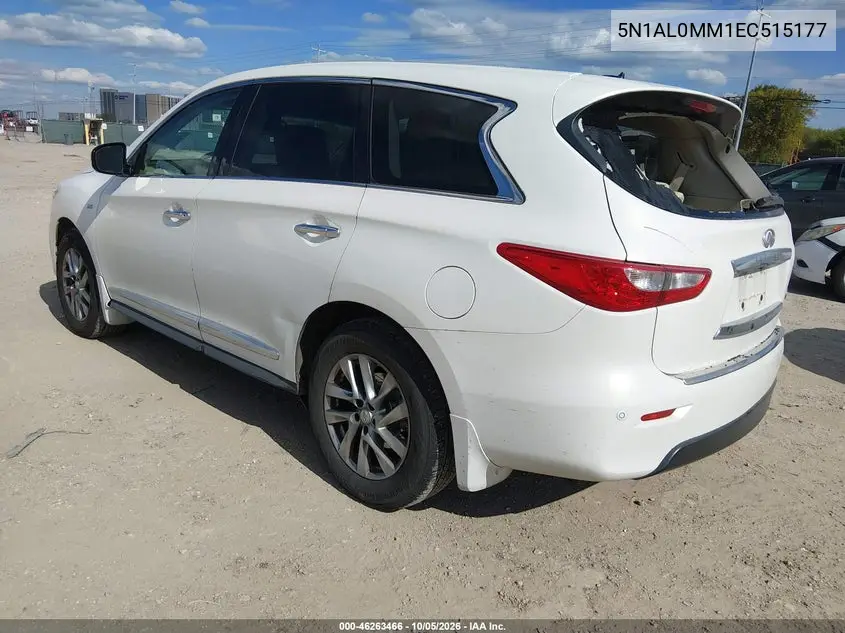 2014 INFINITI QX60 VIN 5N1AL0MM1EC515177 — фото 3