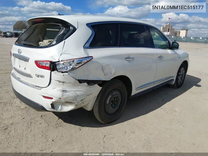 2014 INFINITI QX60 VIN 5N1AL0MM1EC515177 — фото 4