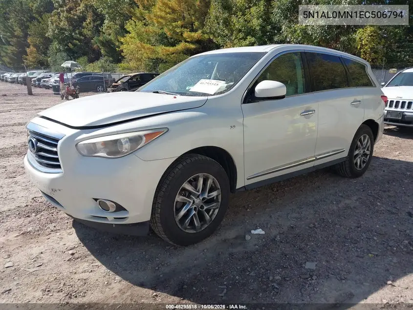 2014 INFINITI QX60 VIN 5N1AL0MN1EC506794 — фото 2