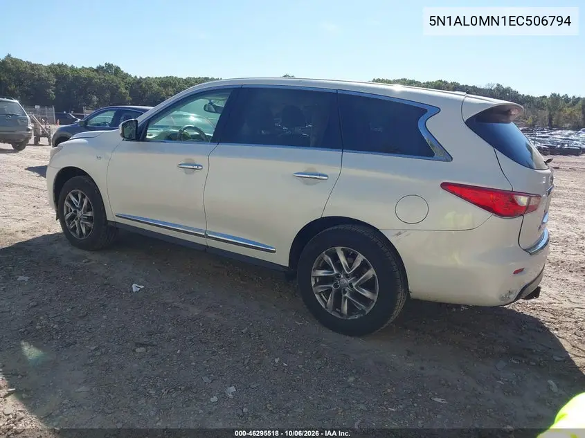 2014 INFINITI QX60 VIN 5N1AL0MN1EC506794 — фото 3