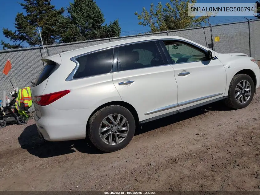 2014 INFINITI QX60 VIN 5N1AL0MN1EC506794 — фото 4