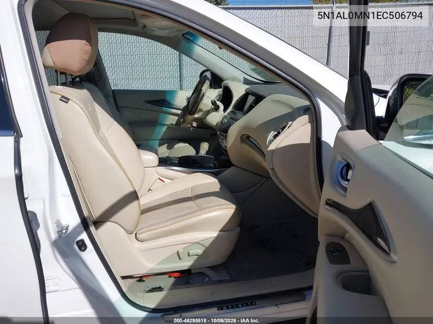 2014 INFINITI QX60 VIN 5N1AL0MN1EC506794 — фото 5