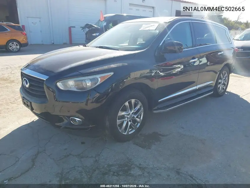 2014 INFINITI QX60 VIN 5N1AL0MM4EC502665 — фото 2