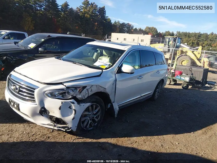 2014 INFINITI QX60 VIN 5N1AL0MM4EC552580 — фото 2