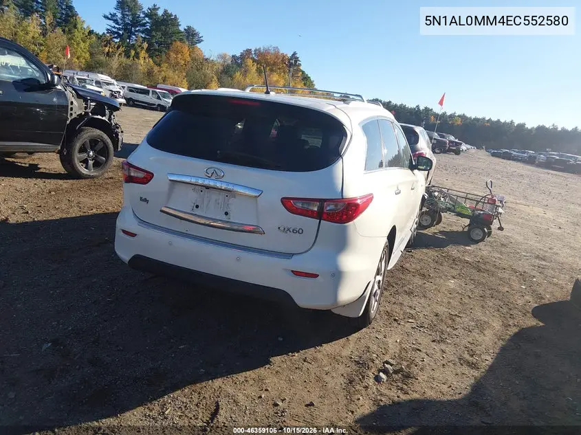 2014 INFINITI QX60 VIN 5N1AL0MM4EC552580 — фото 4