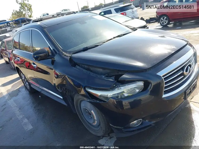 INFINITI QX60 2014, VIN 5N1AL0MN2EC514581