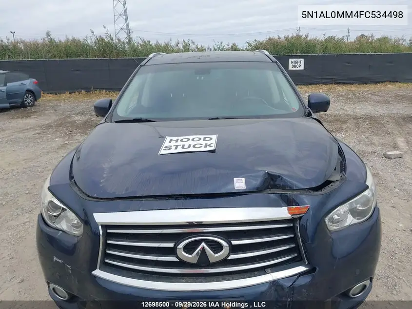 2015 INFINITI QX60 VIN 5N1AL0MM4FC534498 — фото 10