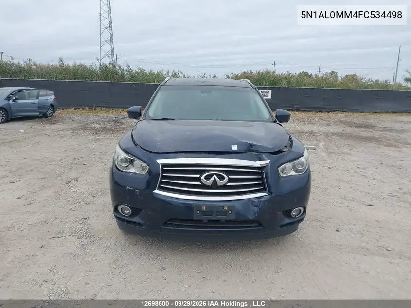 2015 INFINITI QX60 VIN 5N1AL0MM4FC534498 — фото 12
