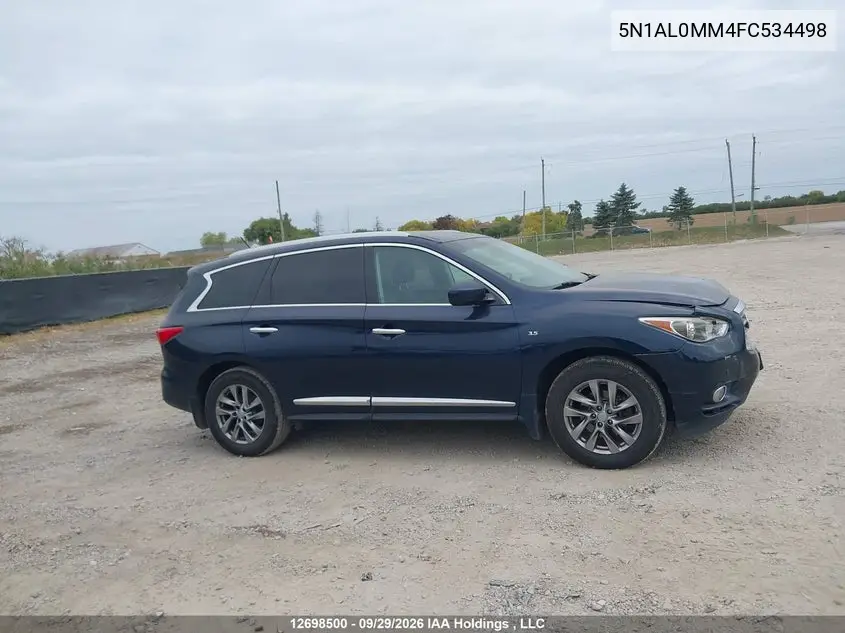 2015 INFINITI QX60 VIN 5N1AL0MM4FC534498 — фото 13