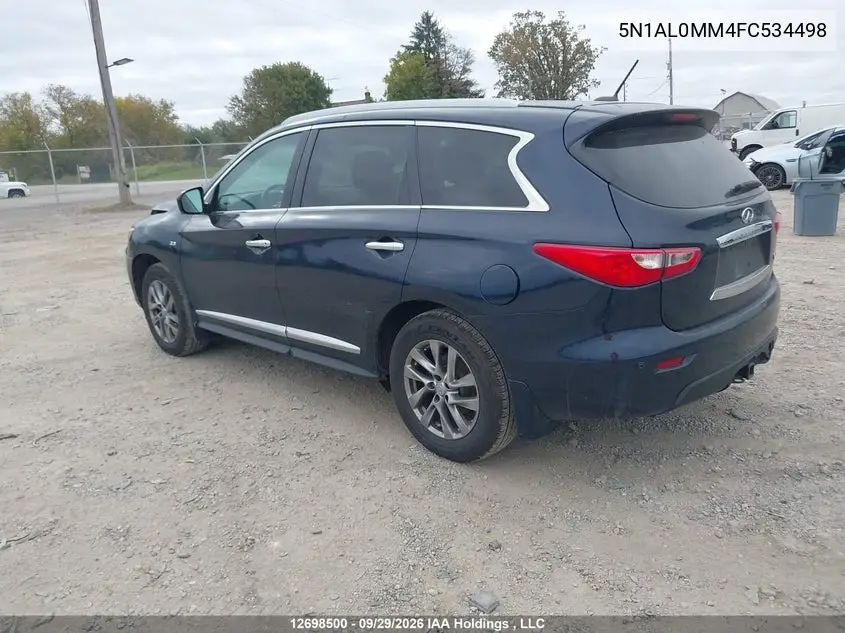 2015 INFINITI QX60 VIN 5N1AL0MM4FC534498 — фото 3