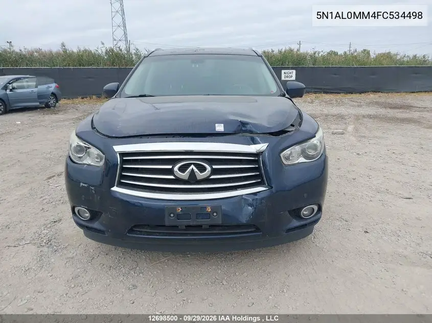 2015 INFINITI QX60 VIN 5N1AL0MM4FC534498 — фото 6