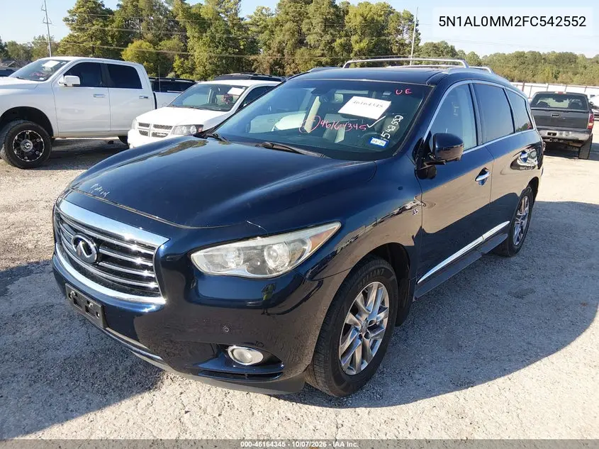 2015 INFINITI QX60 VIN 5N1AL0MM2FC542552 — фото 2