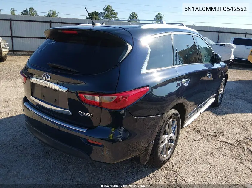 2015 INFINITI QX60 VIN 5N1AL0MM2FC542552 — фото 4