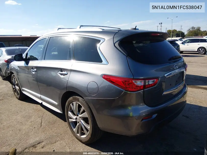 2015 INFINITI QX60 VIN 5N1AL0MN1FC538047 — фото 3