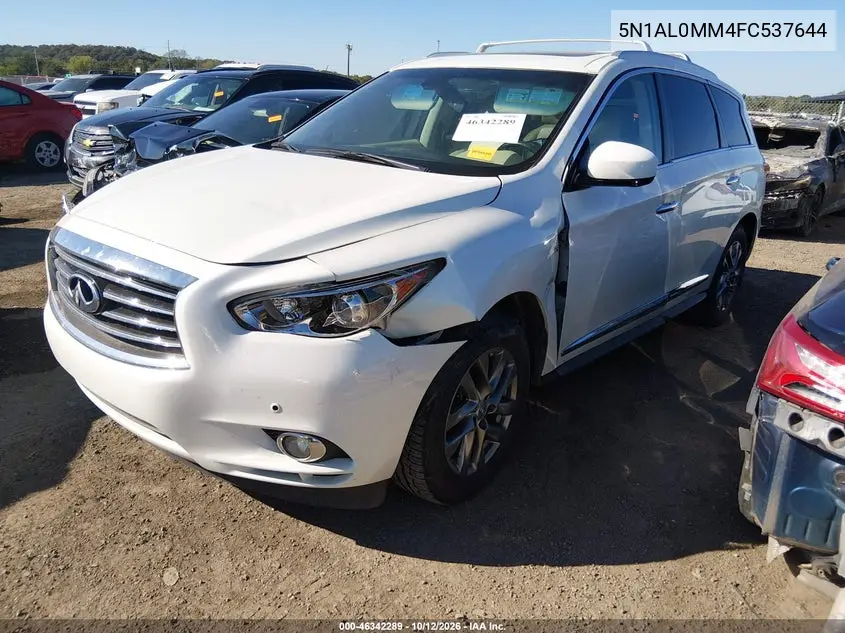 2015 INFINITI QX60 VIN 5N1AL0MM4FC537644 — фото 2