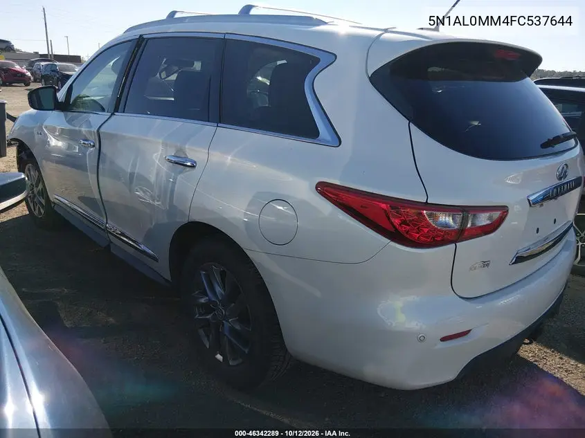 2015 INFINITI QX60 VIN 5N1AL0MM4FC537644 — фото 3