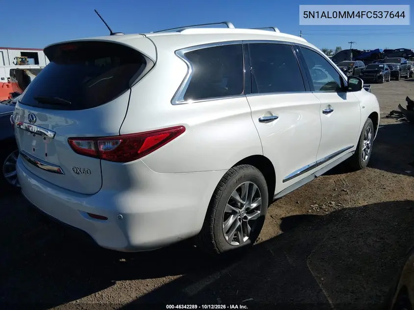 2015 INFINITI QX60 VIN 5N1AL0MM4FC537644 — фото 4