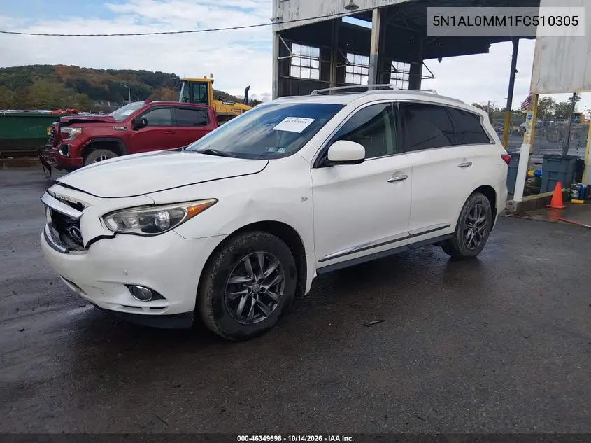 2015 INFINITI QX60 VIN 5N1AL0MM1FC510305 — фото 2