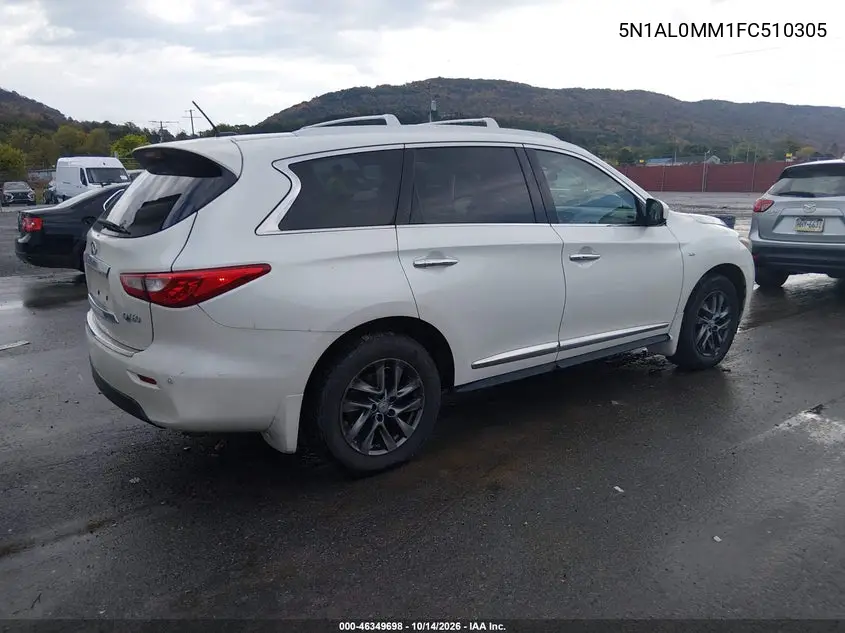 2015 INFINITI QX60 VIN 5N1AL0MM1FC510305 — фото 4