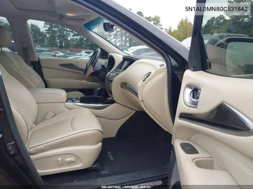 2016 INFINITI QX60 VIN 5N1AL0MN8GC531842 — фото 5