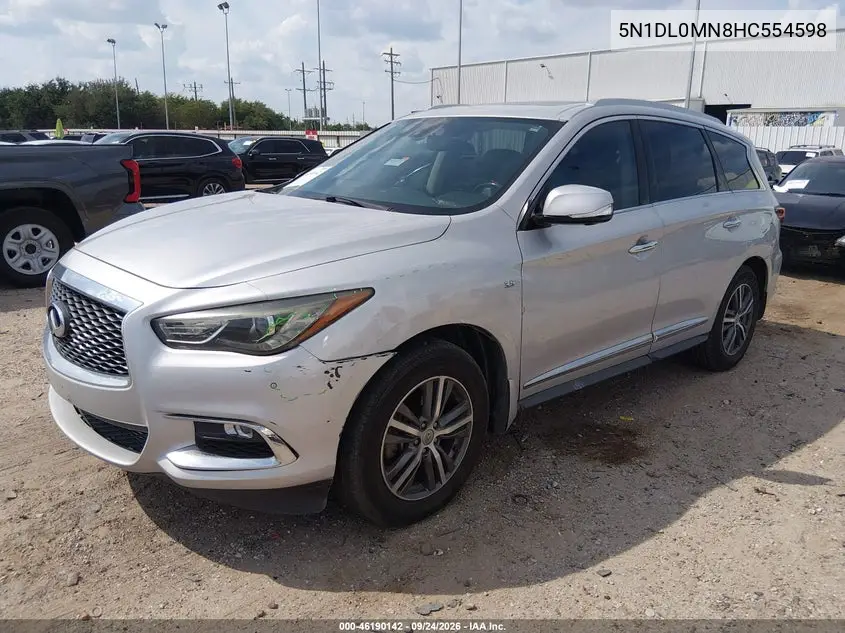 2017 INFINITI QX60 VIN 5N1DL0MN8HC554598 — фото 2