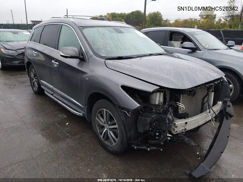 INFINITI QX60 2017, VIN 5N1DL0MM2HC520342