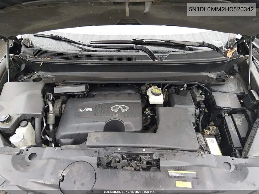 2017 INFINITI QX60 VIN 5N1DL0MM2HC520342 — фото 10