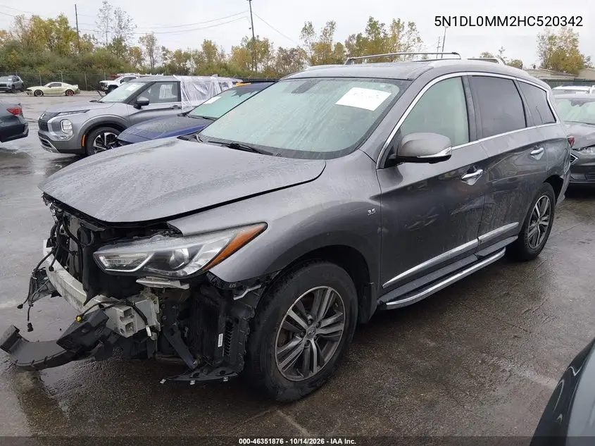 2017 INFINITI QX60 VIN 5N1DL0MM2HC520342 — фото 2