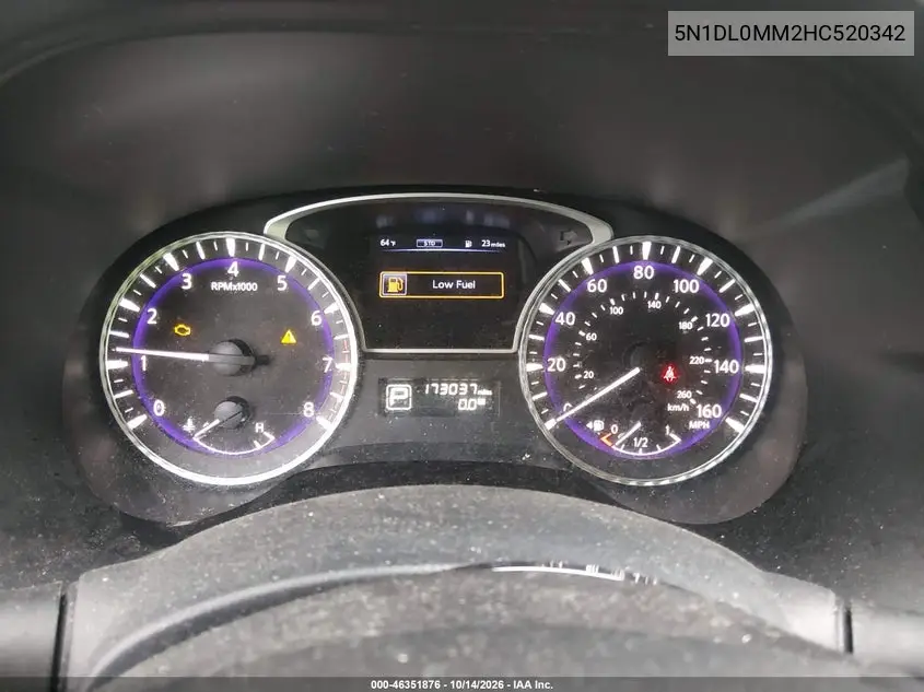 2017 INFINITI QX60 VIN 5N1DL0MM2HC520342 — фото 7
