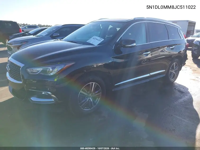 2018 INFINITI QX60 VIN 5N1DL0MM8JC511022 — фото 2