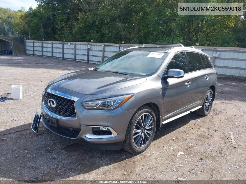 2019 INFINITI QX60 VIN 5N1DL0MM2KC559018 — фото 2