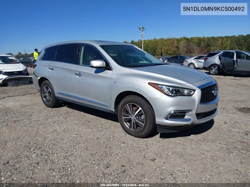INFINITI QX60 2019, VIN 5N1DL0MN9KC500492