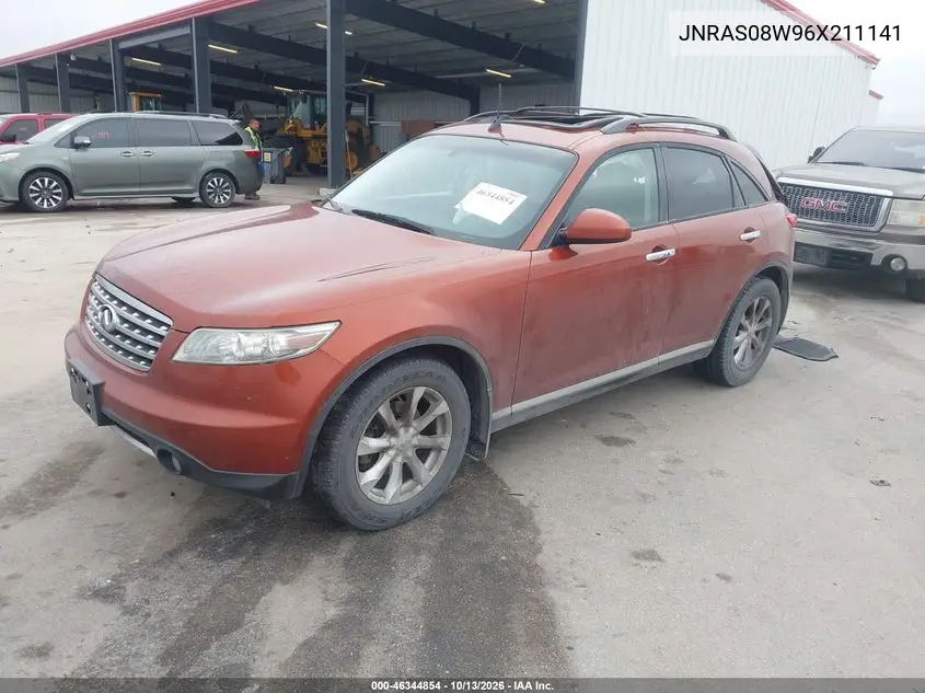 2006 INFINITI QX70 VIN JNRAS08W96X211141 — фото 2