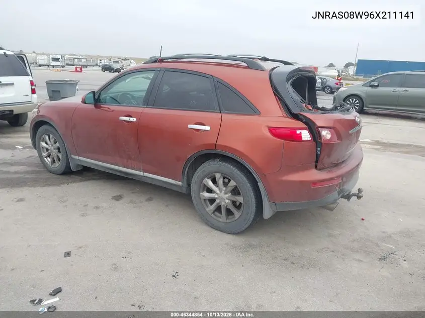 2006 INFINITI QX70 VIN JNRAS08W96X211141 — фото 3