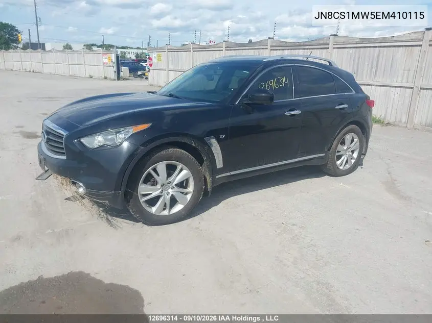 2014 INFINITI QX70 VIN JN8CS1MW5EM410115 — фото 2