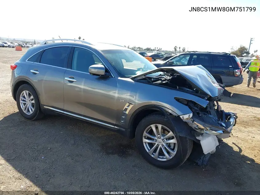 INFINITI QX70 2016, VIN JN8CS1MW8GM751799